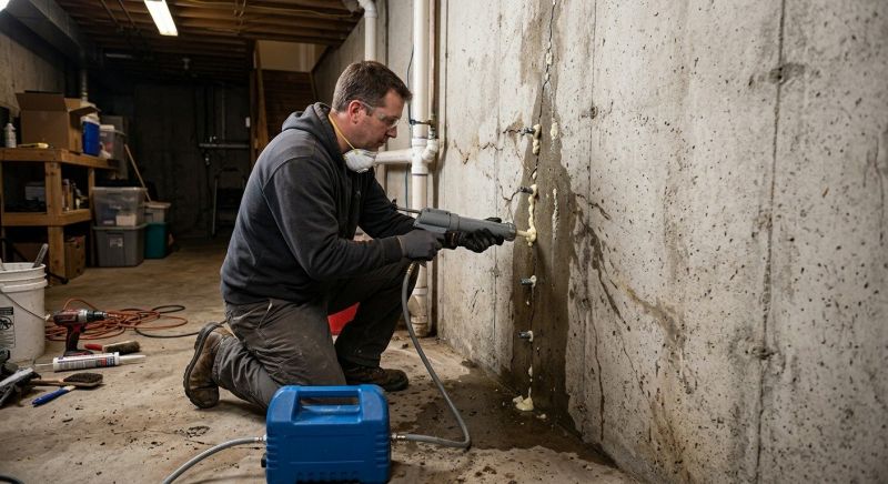 Basement Crack Repair in Warner Robins, GA