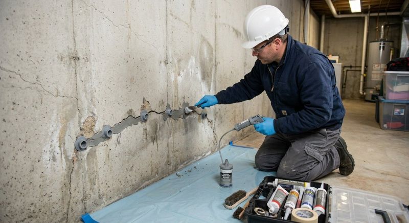 Basement Crack Repair in Warner Robins, GA