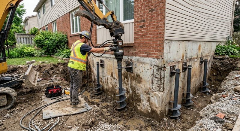 Helical Piers Installation in Warner Robins, GA