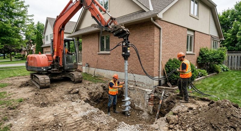 Helical Pile Installation in Warner Robins, GA