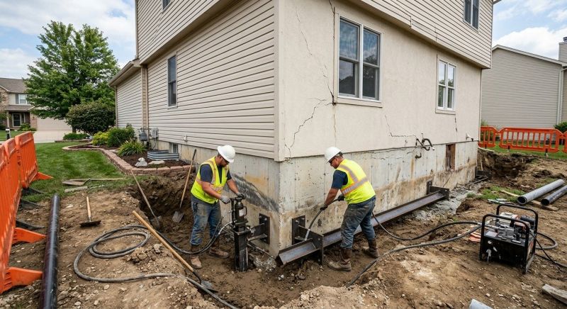 Sinking Foundation Repair in Warner Robins, GA